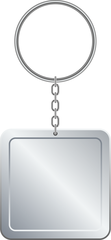 Square Keychain Illustration