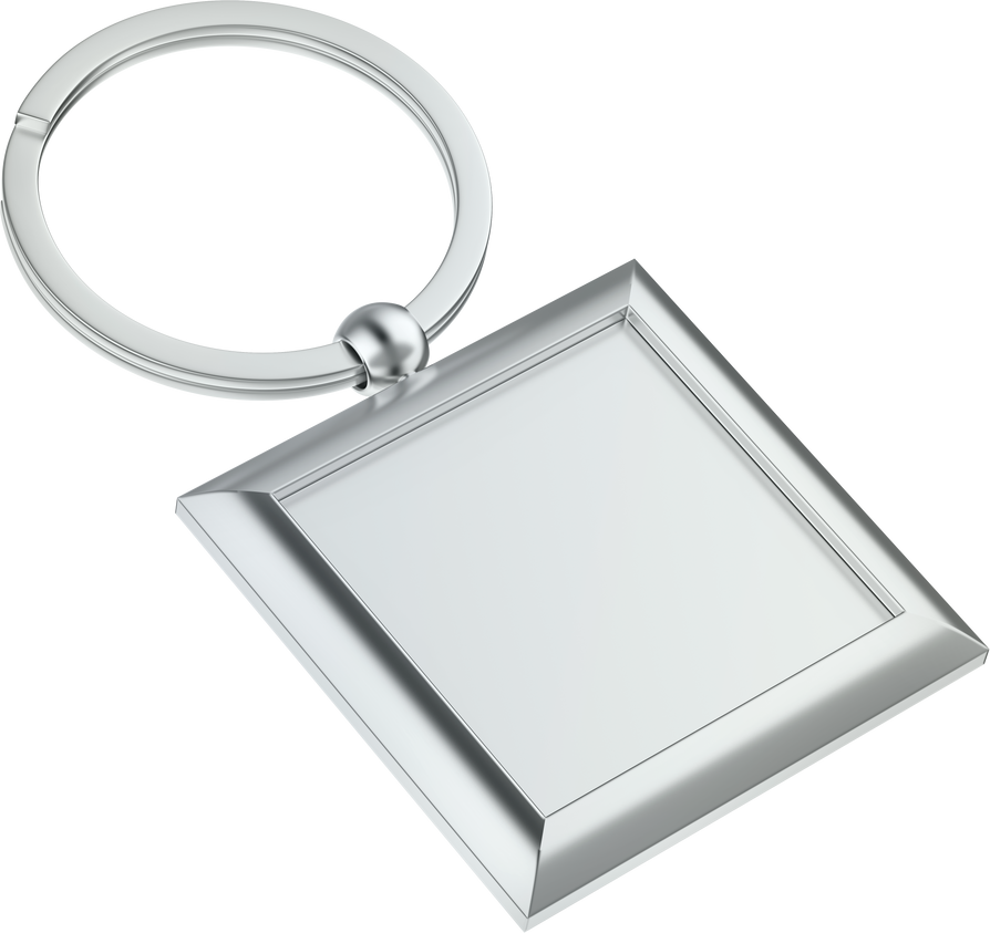 Blank silver keychain